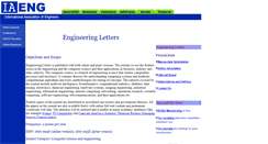 Desktop Screenshot of engineeringletters.com
