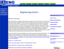 Tablet Screenshot of engineeringletters.com