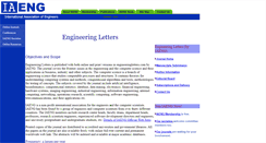 Desktop Screenshot of engineeringletters.net