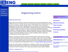 Tablet Screenshot of engineeringletters.net